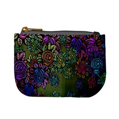 Grunge Rose Background Pattern Mini Coin Purses by Nexatart