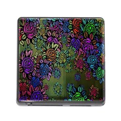 Grunge Rose Background Pattern Memory Card Reader (square) by Nexatart