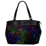 Grunge Rose Background Pattern Office Handbags Front