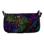 Grunge Rose Background Pattern Shoulder Clutch Bags Front