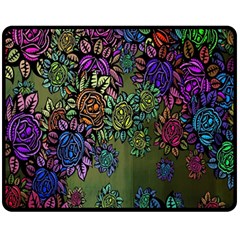 Grunge Rose Background Pattern Fleece Blanket (medium)  by Nexatart