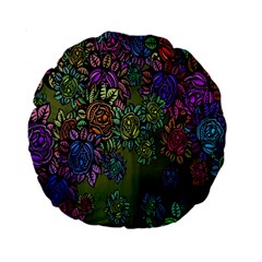 Grunge Rose Background Pattern Standard 15  Premium Round Cushions by Nexatart