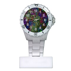 Grunge Rose Background Pattern Plastic Nurses Watch by Nexatart