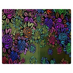 Grunge Rose Background Pattern Double Sided Flano Blanket (medium)  by Nexatart