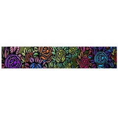 Grunge Rose Background Pattern Flano Scarf (large) by Nexatart