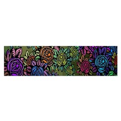 Grunge Rose Background Pattern Satin Scarf (oblong) by Nexatart