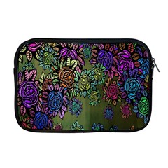 Grunge Rose Background Pattern Apple Macbook Pro 17  Zipper Case