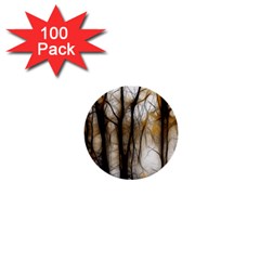 Fall Forest Artistic Background 1  Mini Buttons (100 Pack)  by Nexatart