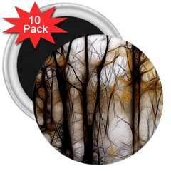 Fall Forest Artistic Background 3  Magnets (10 Pack)  by Nexatart