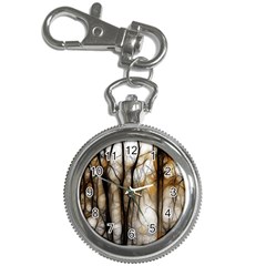 Fall Forest Artistic Background Key Chain Watches by Nexatart