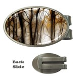 Fall Forest Artistic Background Money Clips (Oval)  Front