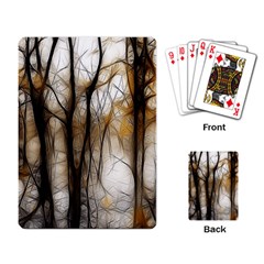 Fall Forest Artistic Background Playing Card by Nexatart