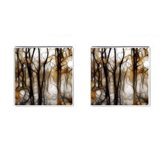 Fall Forest Artistic Background Cufflinks (square) by Nexatart