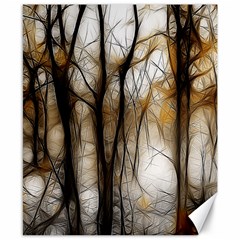 Fall Forest Artistic Background Canvas 8  X 10  by Nexatart