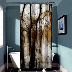 Fall Forest Artistic Background Shower Curtain 36  X 72  (stall)  by Nexatart