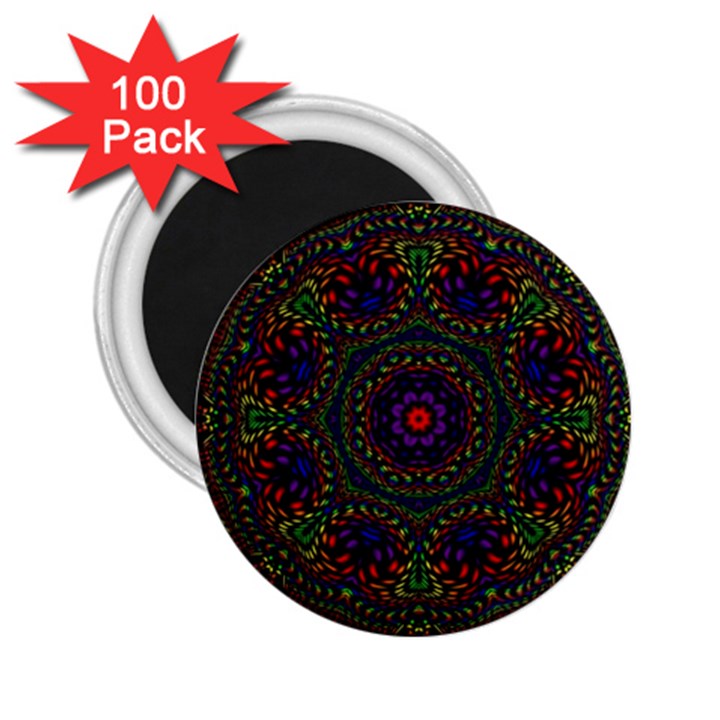 Rainbow Kaleidoscope 2.25  Magnets (100 pack) 