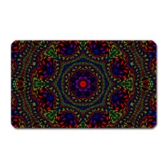 Rainbow Kaleidoscope Magnet (rectangular) by Nexatart