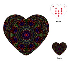 Rainbow Kaleidoscope Playing Cards (heart)  by Nexatart