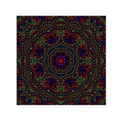 Rainbow Kaleidoscope Small Satin Scarf (square) by Nexatart