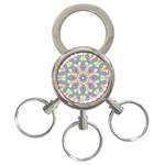 Rainbow Kaleidoscope 3-Ring Key Chains Front