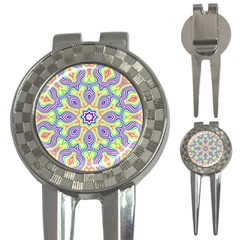 Rainbow Kaleidoscope 3-in-1 Golf Divots by Nexatart