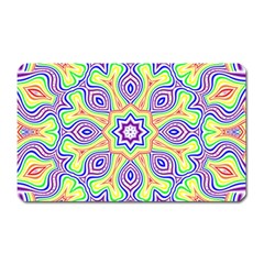 Rainbow Kaleidoscope Magnet (rectangular) by Nexatart