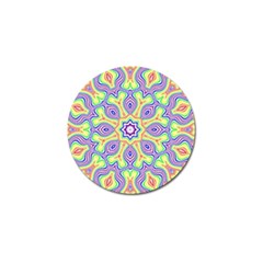 Rainbow Kaleidoscope Golf Ball Marker by Nexatart