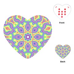 Rainbow Kaleidoscope Playing Cards (heart)  by Nexatart