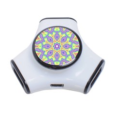 Rainbow Kaleidoscope 3-port Usb Hub by Nexatart