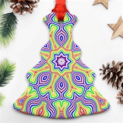 Rainbow Kaleidoscope Christmas Tree Ornament (two Sides) by Nexatart