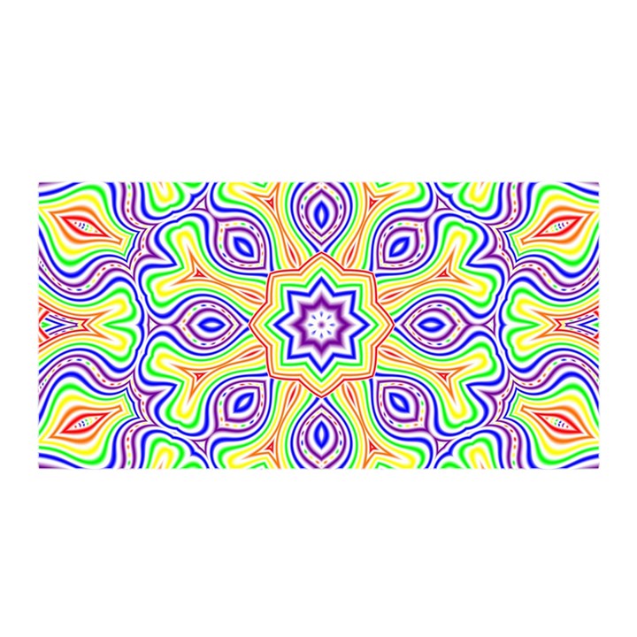 Rainbow Kaleidoscope Satin Wrap