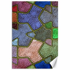 Background With Color Kindergarten Tiles Canvas 12  X 18   by Nexatart