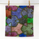 Background With Color Kindergarten Tiles Face Towel Front