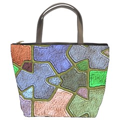 Background With Color Kindergarten Tiles Bucket Bags by Nexatart