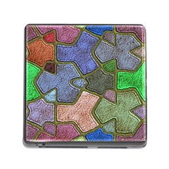 Background With Color Kindergarten Tiles Memory Card Reader (square) by Nexatart