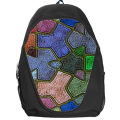 Background With Color Kindergarten Tiles Backpack Bag by Nexatart