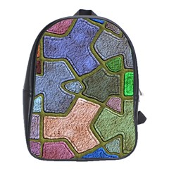 Background With Color Kindergarten Tiles School Bags (xl)  by Nexatart