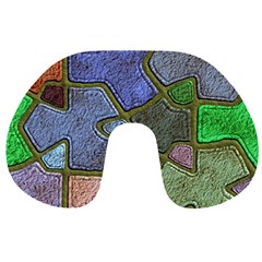 Background With Color Kindergarten Tiles Travel Neck Pillows by Nexatart