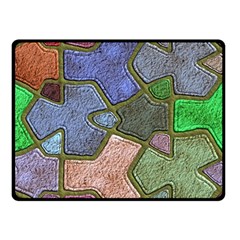 Background With Color Kindergarten Tiles Double Sided Fleece Blanket (small)  by Nexatart