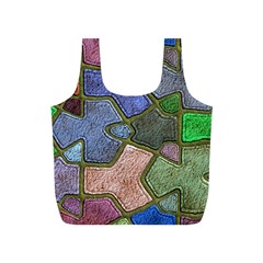 Background With Color Kindergarten Tiles Full Print Recycle Bags (s)  by Nexatart