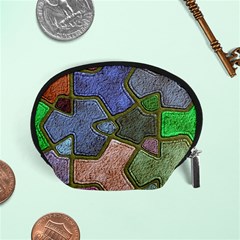 Background With Color Kindergarten Tiles Accessory Pouches (small)  by Nexatart