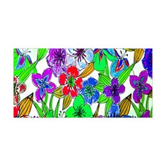 Background Of Hand Drawn Flowers With Green Hues Yoga Headband by Nexatart