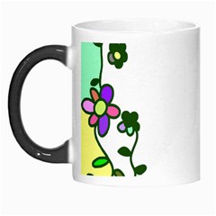 Floral Border Cartoon Flower Doodle Morph Mugs by Nexatart