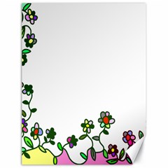 Floral Border Cartoon Flower Doodle Canvas 18  X 24   by Nexatart