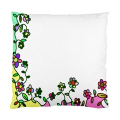 Floral Border Cartoon Flower Doodle Standard Cushion Case (one Side) by Nexatart