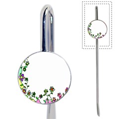 Floral Border Cartoon Flower Doodle Book Mark by Nexatart