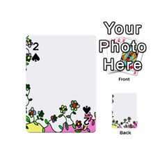 Floral Border Cartoon Flower Doodle Playing Cards 54 (mini)  by Nexatart