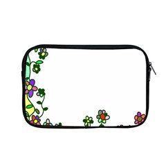 Floral Border Cartoon Flower Doodle Apple Macbook Pro 13  Zipper Case by Nexatart