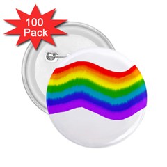 Watercolour Rainbow Colours 2 25  Buttons (100 Pack)  by Nexatart