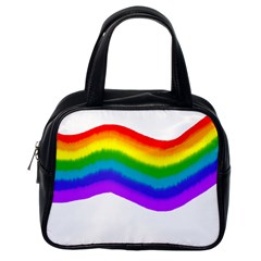 Watercolour Rainbow Colours Classic Handbags (one Side) by Nexatart